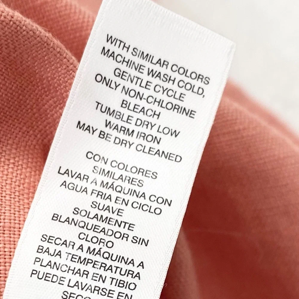 Chico's 100% linen Blazer 3/4 Sleeves Womens Size 3‎ Tangerine - Picture 10 of 10